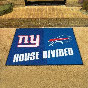 NFL House Divided - Giants / Bills House Divided Rug - 34 in. x 42.5 in., 26345