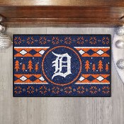 Detroit Tigers Holiday Sweater Starter Mat Accent Rug - 19in. x 30in. - D Primary Cap Logo, 26398
