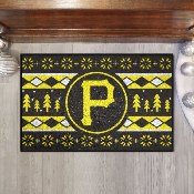 Pittsburgh Pirates Holiday Sweater Starter Mat Accent Rug - 19in. x 30in. - P Primary Cap Logo, 26410