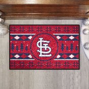 St. Louis Cardinals Holiday Sweater Starter Mat Accent Rug - 19in. x 30in., 26414