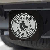 Boston Red Sox Black Metal Hitch Cover with Metal Chrome 3D Emblem, 26521