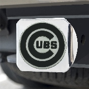 Chicago Cubs Chrome Metal Hitch Cover with Chrome Metal 3D Emblem, 26537
