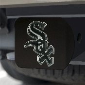 Chicago White Sox Black Metal Hitch Cover with Metal Chrome 3D Emblem, 26541