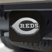 Cincinnati Reds Black Metal Hitch Cover with Metal Chrome 3D Emblem, 26555