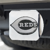 Cincinnati Reds Chrome Metal Hitch Cover with Chrome Metal 3D Emblem, 26557