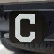 Cleveland Guardians Black Metal Hitch Cover with Metal Chrome 3D Emblem, 26562