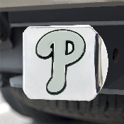 Philadelphia Phillies Chrome Metal Hitch Cover with Chrome Metal 3D Emblem, 26674