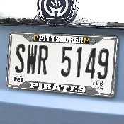 Pittsburgh Pirates Chrome Metal License Plate Frame, 6.25in x 12.25in, 26686