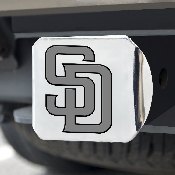 San Diego Padres Chrome Metal Hitch Cover with Chrome Metal 3D Emblem, 26694