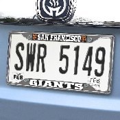 San Francisco Giants Chrome Metal License Plate Frame, 6.25in x 12.25in, 26703