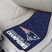 New England Patriots Front Carpet Car Mat Set - 2 Pieces, 2019 Super Bowl LIII Champions , 26705