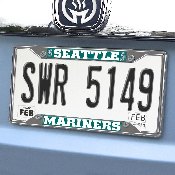 Seattle Mariners Chrome Metal License Plate Frame, 6.25in x 12.25in, 26713