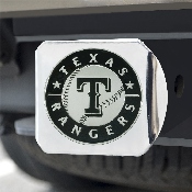 Texas Rangers Chrome Metal Hitch Cover with Chrome Metal 3D Emblem, 26735