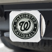 Washington Nationals Chrome Metal Hitch Cover with Chrome Metal 3D Emblem, 26751