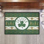 Boston Celtics Holiday Sweater Starter Mat Accent Rug - 19in. x 30in., 26816