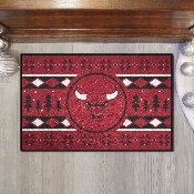 Chicago Bulls Holiday Sweater Starter Mat Accent Rug - 19in. x 30in., 26819