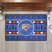 Oklahoma City Thunder Holiday Sweater Starter Mat Accent Rug - 19in. x 30in., 26835