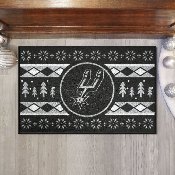 San Antonio Spurs Holiday Sweater Starter Mat Accent Rug - 19in. x 30in., 26841