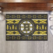 Boston Bruins Holiday Sweater Starter Mat Accent Rug - 19in. x 30in., 26846