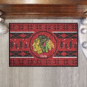 Chicago Blackhawks Holiday Sweater Starter Mat Accent Rug - 19in. x 30in., 26850