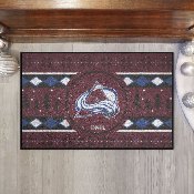 Colorado Avalanche Holiday Sweater Starter Mat Accent Rug - 19in. x 30in., 26851