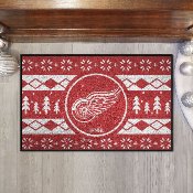 Detroit Red Wings Holiday Sweater Starter Mat Accent Rug - 19in. x 30in., 26854