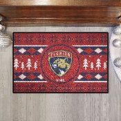 Florida Panthers Holiday Sweater Starter Mat Accent Rug - 19in. x 30in., 26856