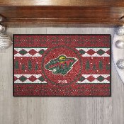 Minnesota Wild Holiday Sweater Starter Mat Accent Rug - 19in. x 30in., 26858