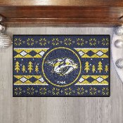 Nashville Predators Holiday Sweater Starter Mat Accent Rug - 19in. x 30in., 26860