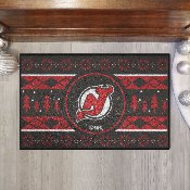 New Jersey Devils Holiday Sweater Starter Mat Accent Rug - 19in. x 30in., 26861