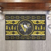 Pittsburgh Penguins Holiday Sweater Starter Mat Accent Rug - 19in. x 30in., 26867