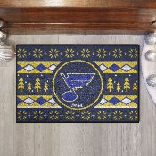 St. Louis Blues Holiday Sweater Starter Mat Accent Rug - 19in. x 30in., 26869