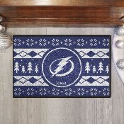 Tampa Bay Lightning Holiday Sweater Starter Mat Accent Rug - 19in. x 30in., 26870
