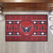 Washington Capitals Holiday Sweater Starter Mat Accent Rug - 19in. x 30in., 26873