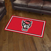 NC State Wolfpack 3ft. x 5ft. Plush Area Rug, Wolf Logo, 26882