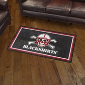 Nebraska Cornhuskers 3ft. x 5ft. Plush Area Rug, Blackshirts, 26889