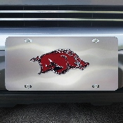Arkansas Razorbacks 3D Stainless Steel License Plate, 26926