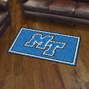 Middle Tennessee Blue Raiders 3ft. x 5ft. Plush Area Rug, 26990
