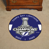Tampa Bay Lightning Hockey Puck Rug - 27in. Diameter, 2020 NHL Stanley Cup Champions, 27028
