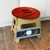 North Carolina Tar Heels Folding Step Stool - 13in. Rise - NC Primary Logo - Tan, 27060