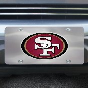 San Francisco 49ers 3D Stainless Steel License Plate, 27378