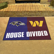 NFL House Divided - Ravens / Football Team House Divided Rug - 34 in. x 42.5 in., 27589