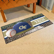Georgia Tech Yellow Jackets Baseball Runner Rug - 30in. x 72in., 28010