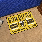 San Diego Padres Starter Mat Accent Rug - 19in. x 30in. - Swinging Friar Jersey Sleeve Logo & Wordmark, 28202