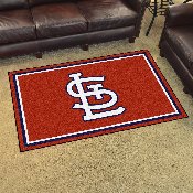 St. Louis Cardinals 4ft. x 6ft. Plush Area Rug - STL Cap Logo, 28207