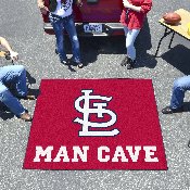 St. Louis Cardinals Man Cave Tailgater Rug - 5ft. x 6ft. - STL Cap Logo, 28219