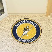 Milwaukee Brewers Roundel Rug - 27in. Diameter - Barrell Man Alternate Logo, 28246