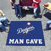 Los Angeles Dodgers Man Cave Tailgater Rug - 5ft. x 6ft. - "Dodgers" Jersey Lettering, 28676