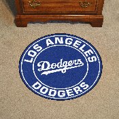 Los Angeles Dodgers Roundel Rug - 27in. Diameter - "Dodgers" Jersey Lettering, 28680