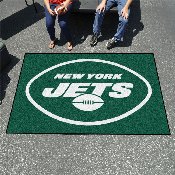 New York Jets Ulti-Mat Rug - 5ft. x 8ft. - Oval Jets Primary Logo, 28794